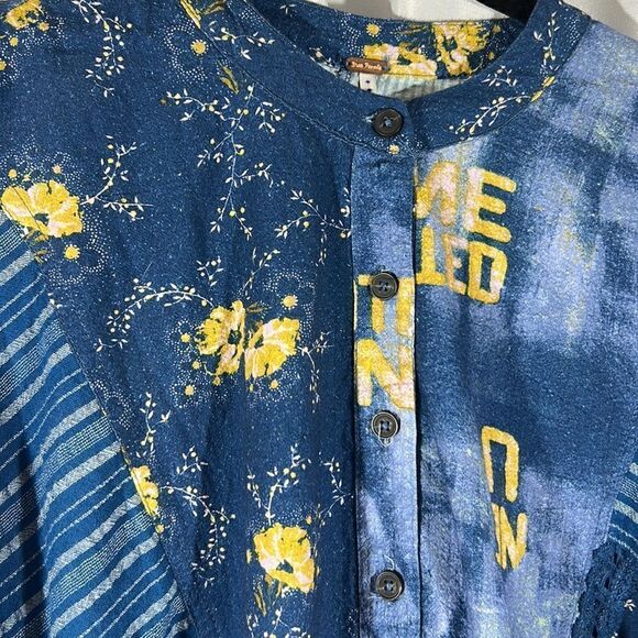 FREE PEOPLE CHARLIE PRINT TUNIC DRESS NWT SMALL FLORAL - Picture 6 of 7